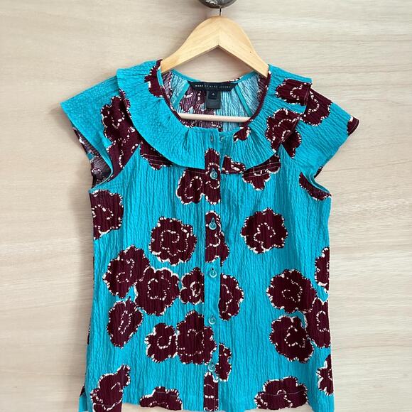 Y2k marc jacobs floral‎ turquoise - Picture 1 of 4